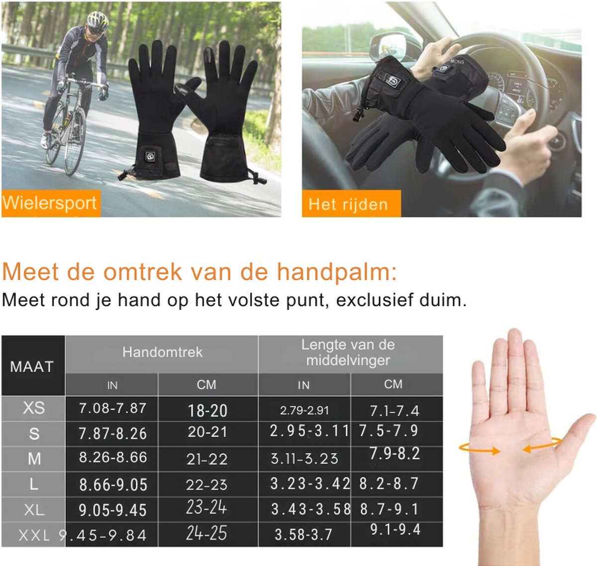 Lychee Verwarmde handschoenen voor dames en heren, oplaadbare verwarmde skihandschoenen, touchscreen, onmiddellijke verwarming, handwarmers, waterdicht, met 7,4 V, 3000 mAh accu, 2 voor skiën