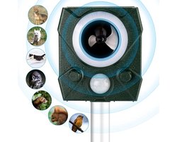 Ultrasone Kat Afschrikmiddelen – Zonne-energie Dierenafschrikker voor Katten en Vossen – Waterdicht, Ideaal voor Buitengebruik | Dierenafschrikker, Kattenafschrikker, Buitenbeveiliging