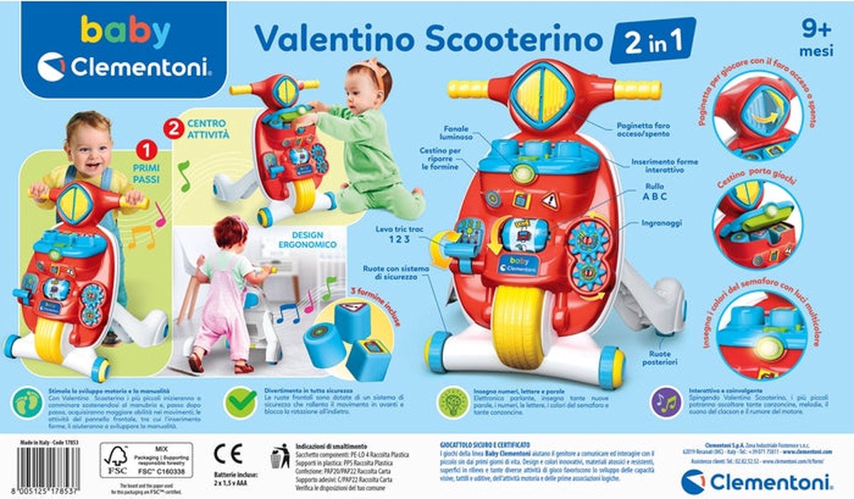 Baby 17853 babyloopstoel Blauw, Rood, Wit, Geel