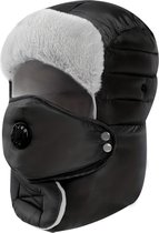 Bovista Bonnet d'hiver - Homme - Femme - Adultes - Bonnet - Masque de ski - Cagoule - Cagoule - Masque de ski - Face Mask - Face Mask complet - Masque d'hiver - Sans lunettes - Zwart