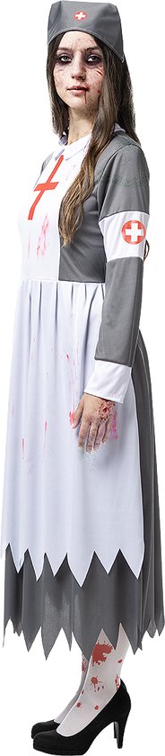Déguisement Infirmière Zombie Halloween Pour Femme - Ensemble 9 Pièces Avec Accessoires Sanglants Réalistes