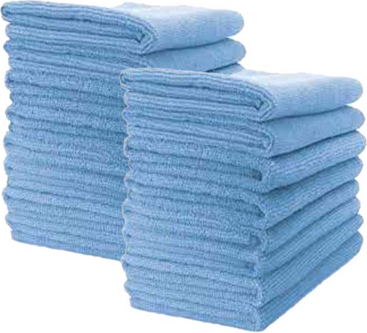 Goedkoopste Homéé Microvezel Schoonmaakdoekjes Vaatdoeken 340g/m² - Blauw - 40 x 40 cm - Set van 20 Stuks