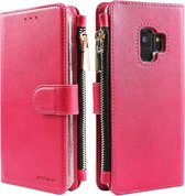 Xssive Wallet Book Case met Ritsvak voor Samsung Galaxy S9 - Book Case - Pink