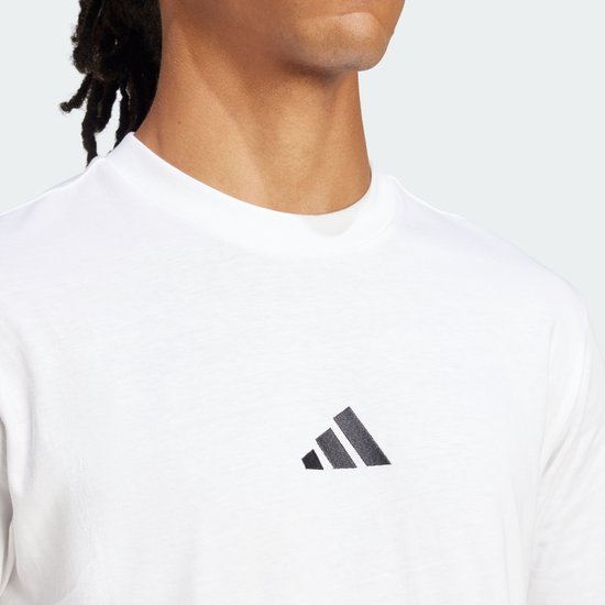 adidas Sportswear T-shirt jersey petit logo Essentials - Hommes - Blanc - XL