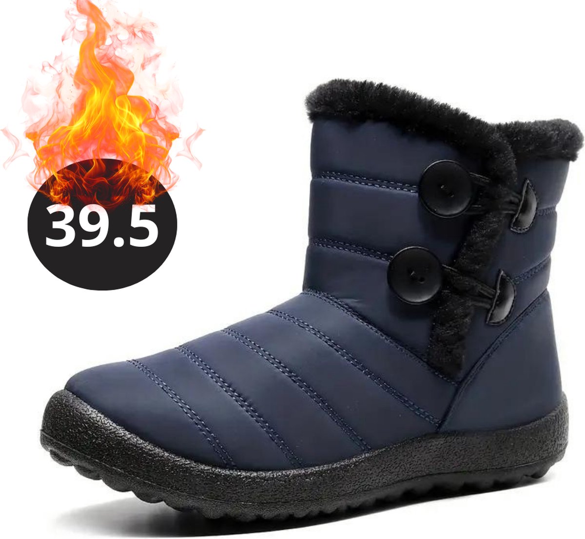 Nivard Snowboots Sneeuwschoenen Sneeuwboots Dames Wintersport Ski Skischoenen – 39.5 Knopen Blauw