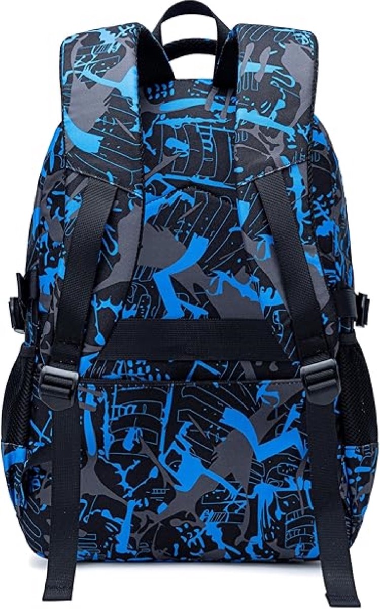 Jongens Rugzak Schooltassen voor Jongens Kinderen Basisschool Rugzak Kinderen School Rugzak Waterdicht Nylon Rugzak Casual Dagrugzak, Blauw, L