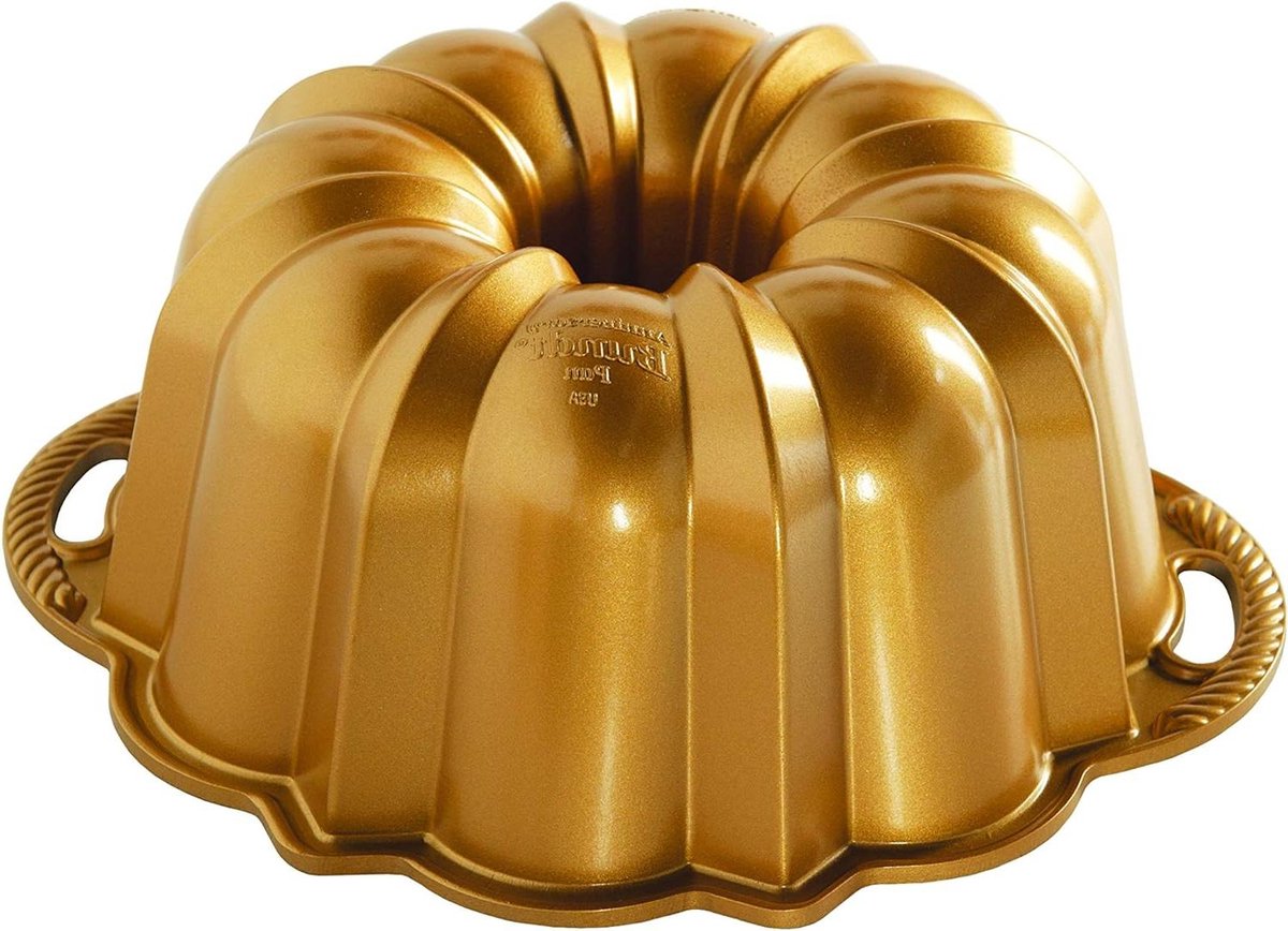 Anniversary Gugelhupf goud 12 kopjes twee handgrepen aluminium antiaanbaklaag - NW 50077