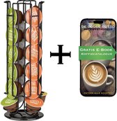 Capsulehouder Dolce Gusto – Draaibaar RVS – Zwart – 24 Cups – Capsulehouder Koffie – Incl. Gratis E-book