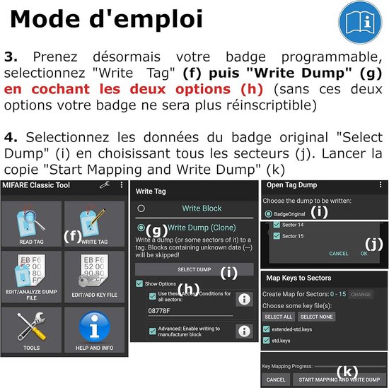 Badges MAGIC PASS Programmable - Lot De 5 Pour Copie Badges Accès 13.56MHz
