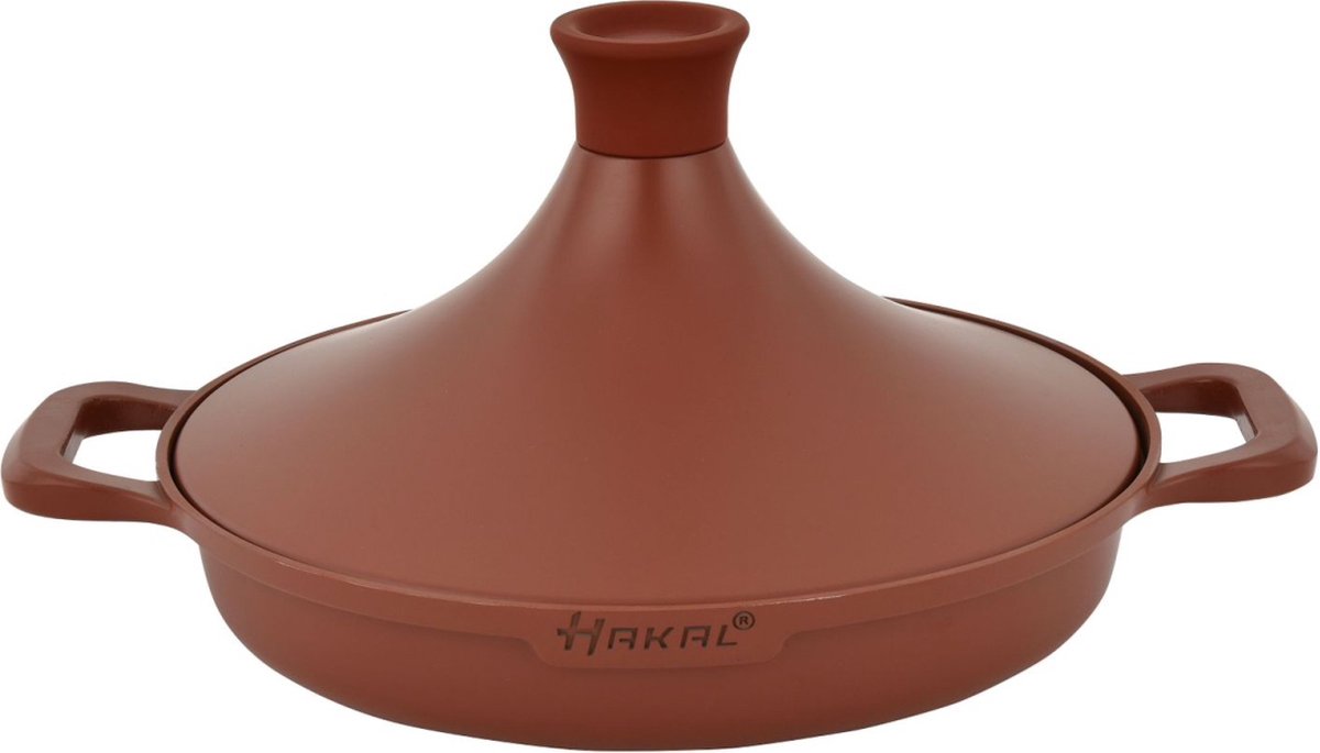 Tajine Saffron 30 cm - Non-stick - PFOA free- Geschikt voor Alle Kookplaten - Terracotta incl. ovenwanten en vilt