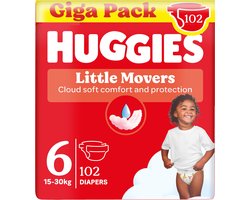 Huggies® Little Movers baby luiers, Maat 6 (16 tot 30 kg), 102 luiers met Disney© designs, Giga pack