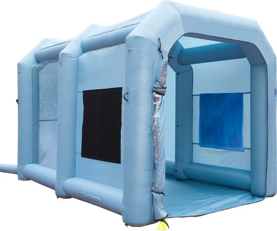 VEVOR Spuitcabine Paint Booth Diy Spray Paint Spray Paint Shelter Tent 950w Blauw 4 x 2.2 x 2.35m 210d Oxford Fabric Spray Paint Tent Draagbare van Merkloos — afbeelding 2