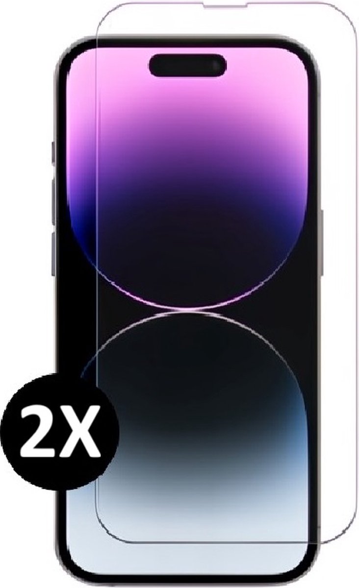 Screenprotector geschikt voor Iphone 15 Pro Max - 2 stuks - tempered glass screenprotector compatible for Iphone 15 Pro Max - krasbestendig - ultra helder