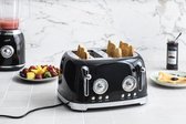 Bol.com Broodrooster - Toaster - Zwart - Retro - OldScool - 4 sneden brood aanbieding
