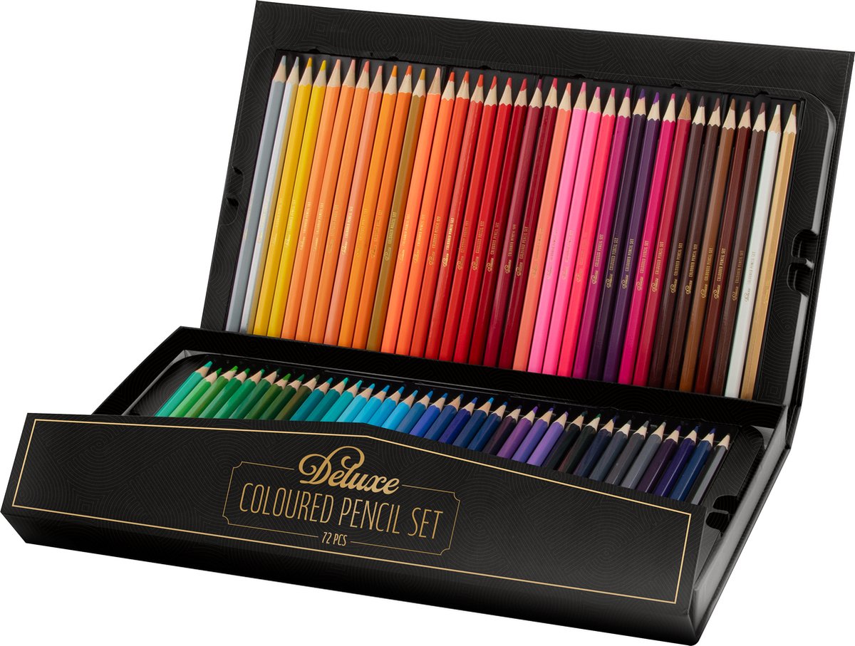 Professionele Kleurpotloden Set - 72 Stuks - Tekenset voor Volwassenen en Kinderen - in Luxe Opbergdoos met magneetsluiting - Joya Creative — afbeelding 3