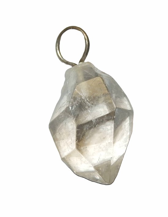 Ruwe Edelsteen Hanger Herkimer Diamant 925 Zilver