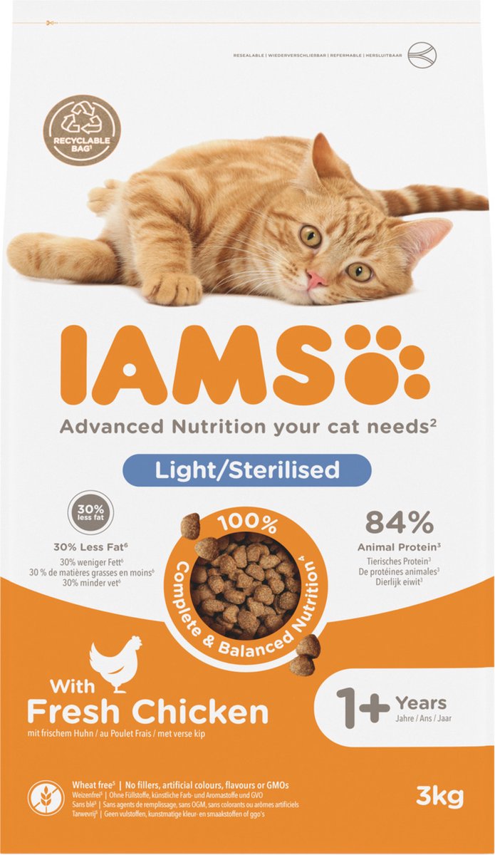 Iams Kat Adult Sterilised - Overweight Kip