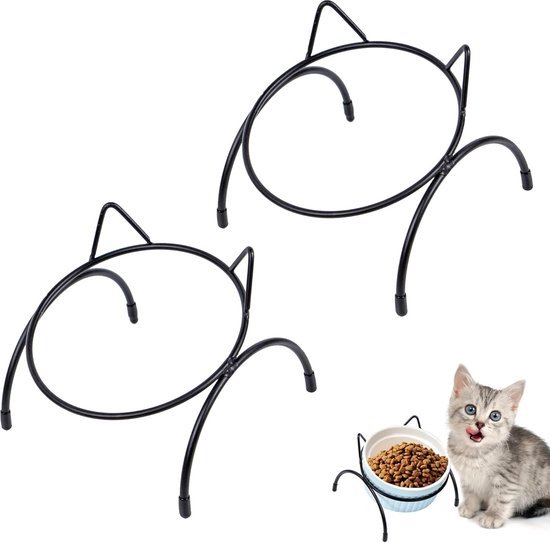Lannvan Verhoogde kattenbak, set van 3, keramische