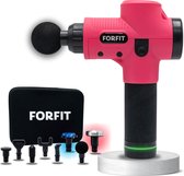 Bol.com FORFIT Hot & Cold Massage Gun - Pink – 30 Standen en 8 Opzetstukken – Draadloos en stil – Professioneel Massage apparaat... aanbieding