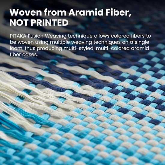 PITAKA Coque MagEZ 6 pour Apple iPhone 16 Pro - Compatible avec MagSafe - Coque arrière en fibres d'aramide 600D - Ultra fine - Moonrise