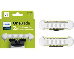 Philips OneBlade Intimate SkinProtect Blade - Vervangmesjes – Unisex – Wit – 2 stuks - QP229/50