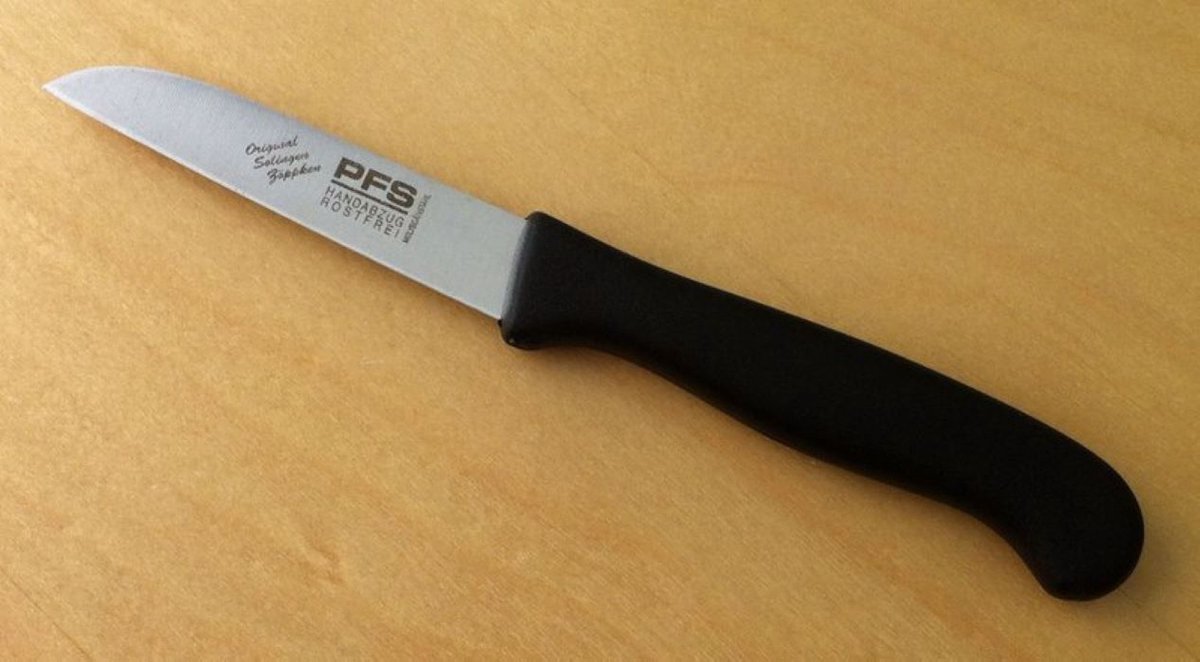 Solingen 1 mes Zoppken keukenmes aardappelmes aardappelschilmes schilmes rvs zwart