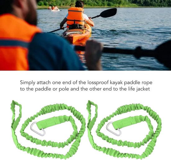 Elastische Kajakpeddelriem – Nylon, Lichtgewicht, Zwart – Houdt Je Peddel Veilig Aan De Boot
