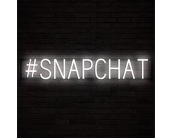 #SNAPCHAT - Lichtreclame Neon LED bord verlicht | SpellBrite | 88,95 x 16 cm | 6 Dimstanden & 8 Lichtanimaties | Reclamebord neon verlichting