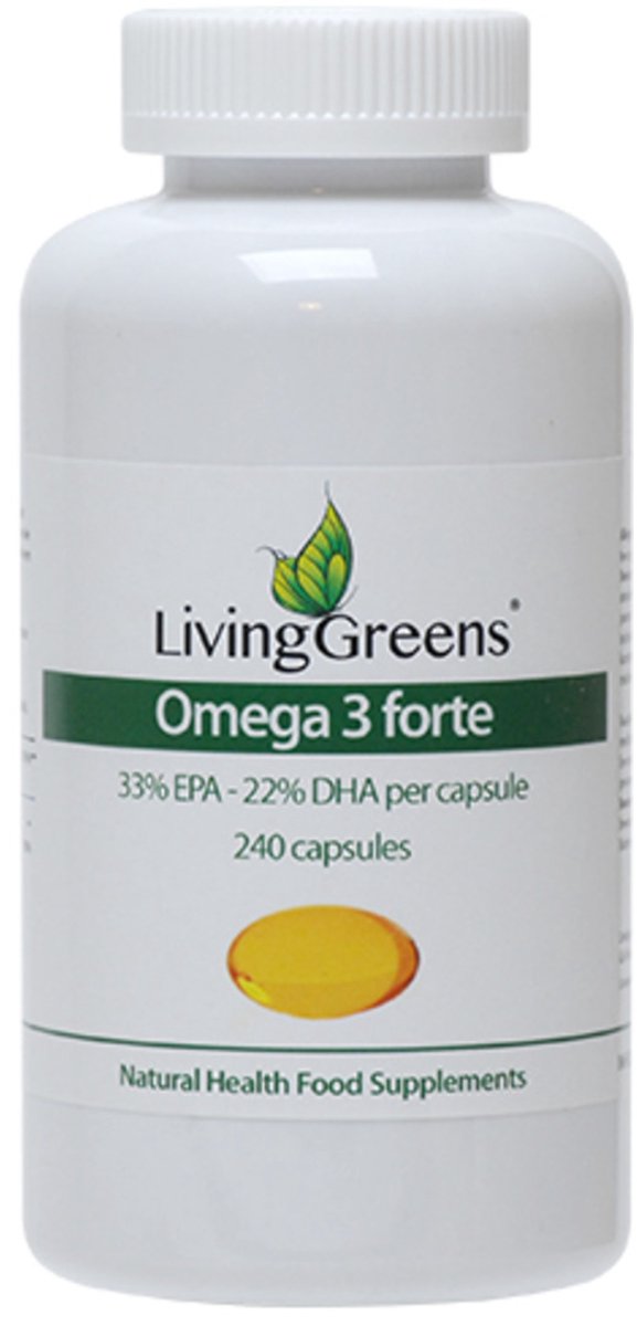 Bol.com Livinggreens Omega 3 visolie forte 240 Capsules aanbieding