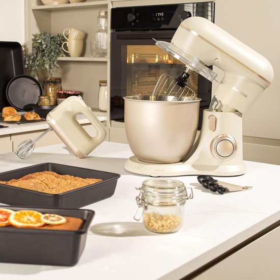 Bakes Hand Mixer with 5 Speed Settings - Electric Whisk for Baking - Includes Beaters, Hooks, and Whisk — afbeelding 5