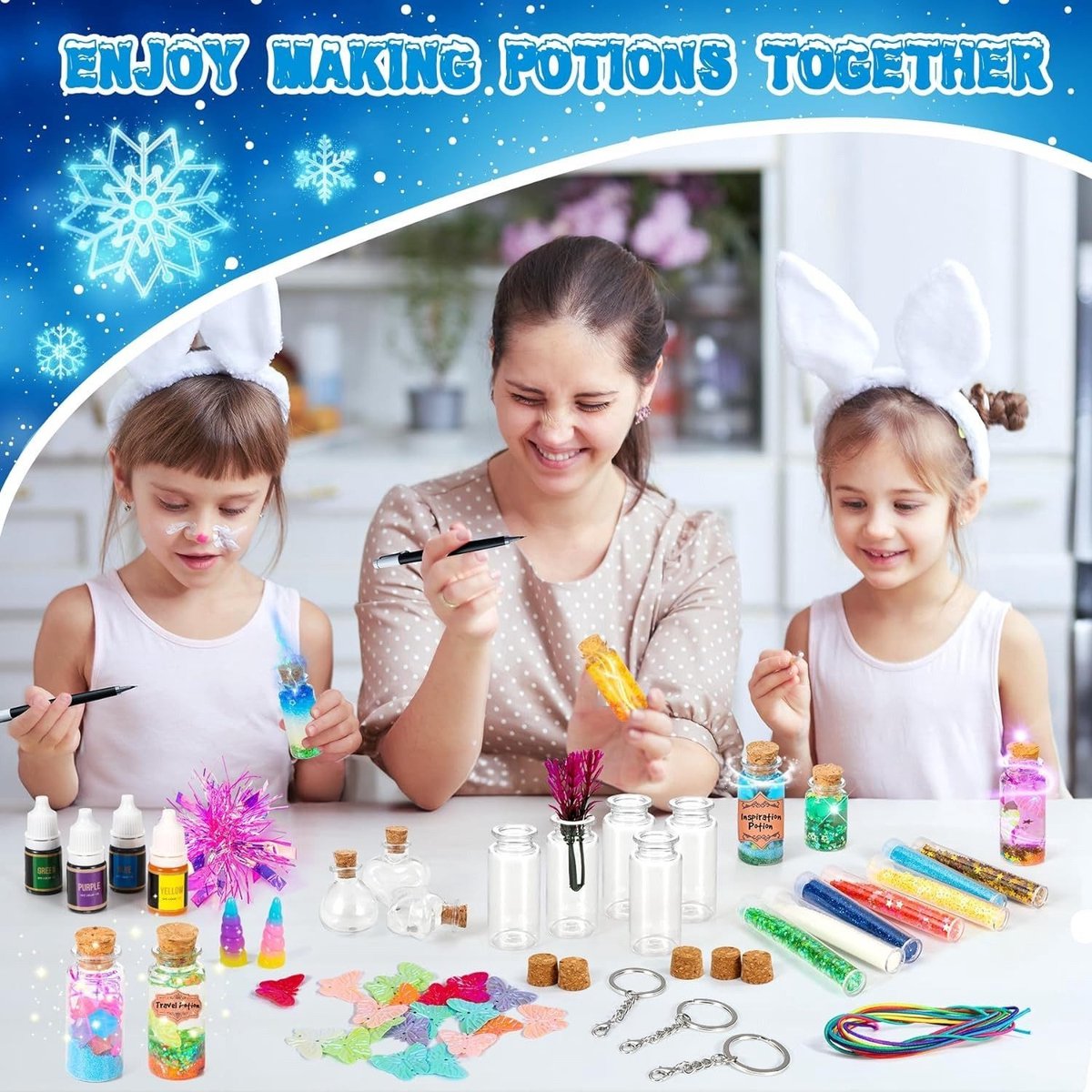 Kit De Création De Potions Magiques – DIY 8 Ans – Paillettes Et Fioles – Cadeau Créatif