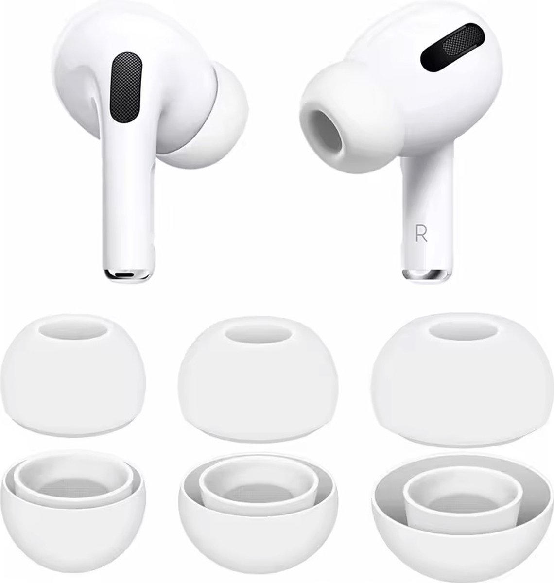 Goedkoopste Oordoppen vervangtips - Geschikt voor Airpods pro 1/2 - 3 Paar - Maar S/M/L - Airpods pro dopjes - Airpods pro tips - Airpods tips - Siliconen oordopjes - Eartips - Oortips voor airpods pro - airpods pro siliconen tips