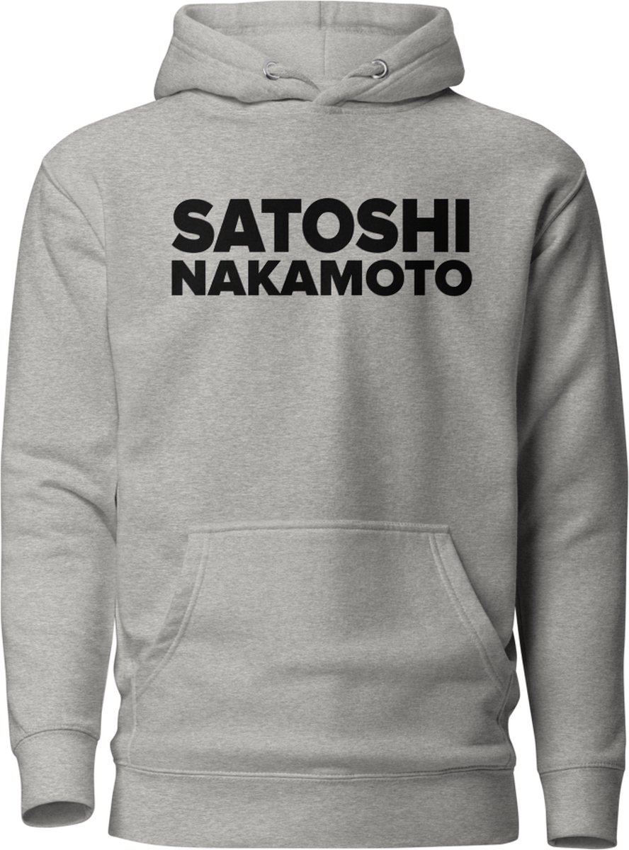 Satoshi Nakamoto - Premium Unisex Bitcoin Hoodie - Grijs - Maat XL |  Bitcoin cadeau|... | bol