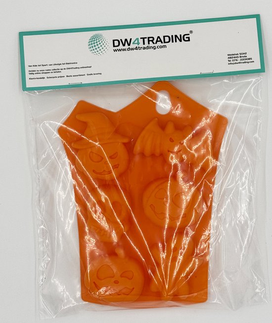 DW4Trading Siliconen Mal Halloween 6 Stuks - Kaarsen - Gips & Epoxy Gieten - Zeep - Cake Chocolade Fondant