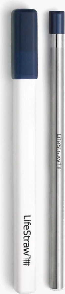LifeStraw SIP 1 roestvrij stalen waterfilter rietje voor max 1000 liter te gebruiken Stormy Blue