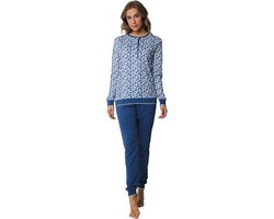 Foto: Pastunette dames pyjama katoen met lange mouwen blauw 36