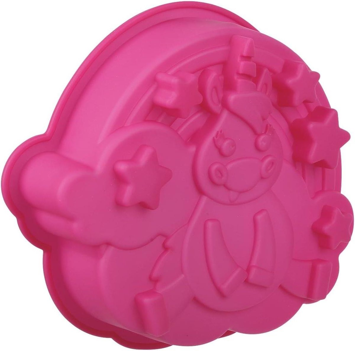 Siliconen bakvorm eenhoorn - bakvorm roze - 25 x 21 x 6 cm