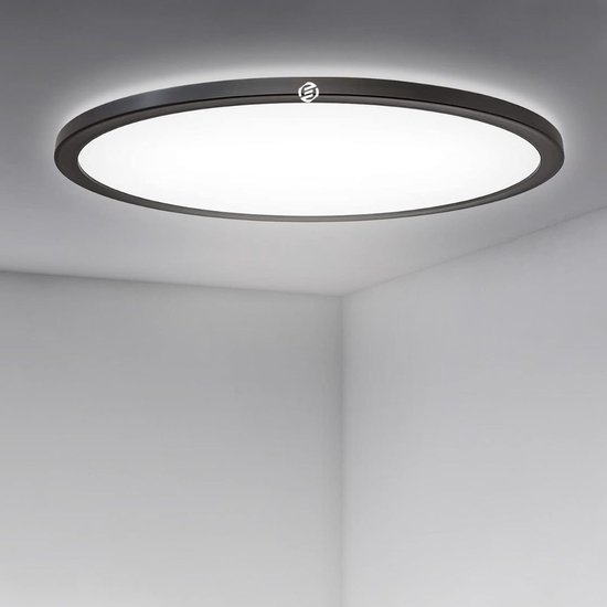 PRIOS LED plafondlamp Edwina (modern) in Wit uit aluminium o.a. voor badkamer, inclusief lichtbron - plafonnière plafondverlichting