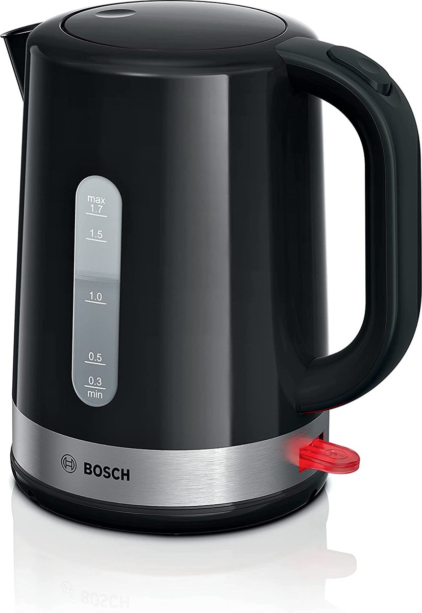 Bosch TWK6A513 waterkoker 1,7 l 2200 W Zwart, Roestvrijstaal