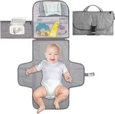Bol.com Compact draagbaar aankleedkussen - afveegbaar en waterdicht - opvouwbare baby luiertas voor onderweg verschoningsmatje m... aanbieding