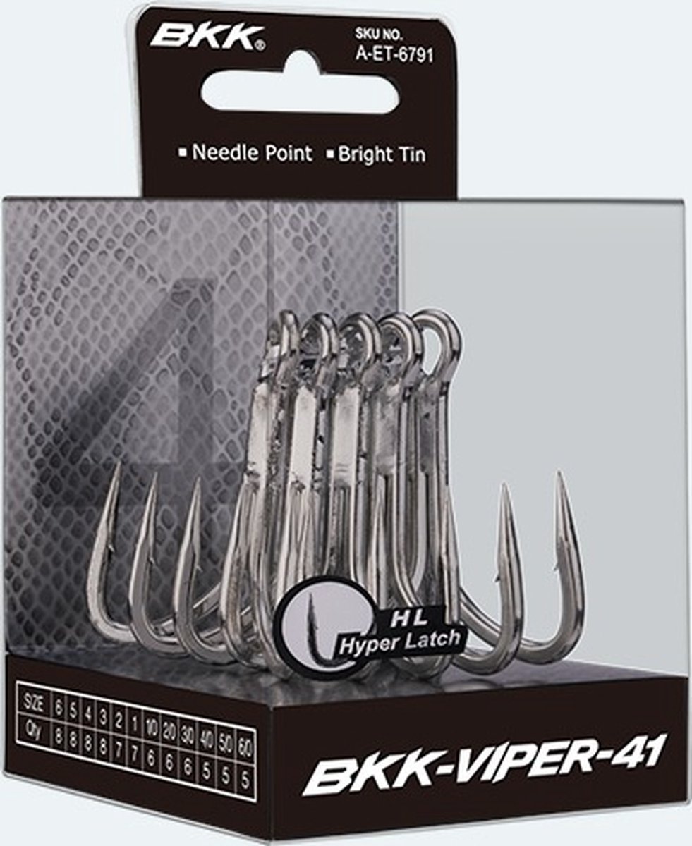 BKK Viper-41 Treble Hook Nickel #1/0