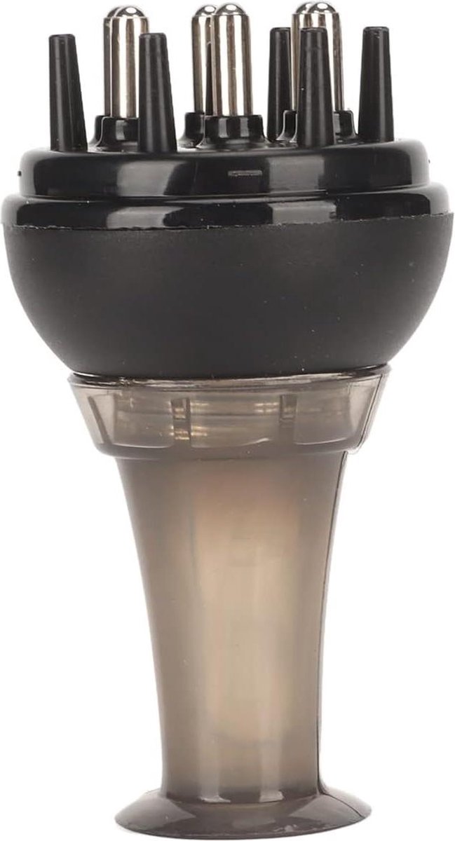 Hoofdhuidborstel Essentiële Olie Applicator Kam Massage Ontspannende Haar Zwarte Borstel 6 Pins 1 Ml