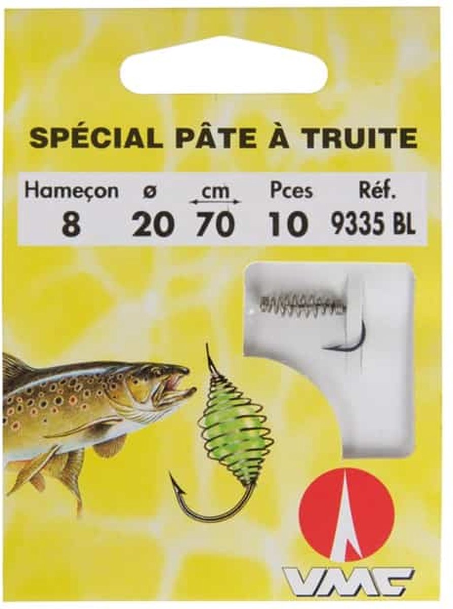 VMC Forel Onderlijnen Met Deeghaak H6 0.22mm 70cm