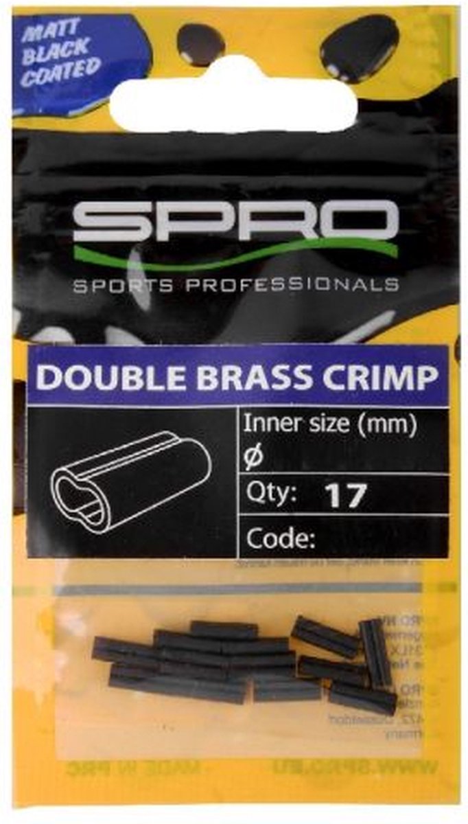 Spro Matt Black Double Brass Crimp - 0.7 x 1.5 x 6 mm van Spro — afbeelding 5