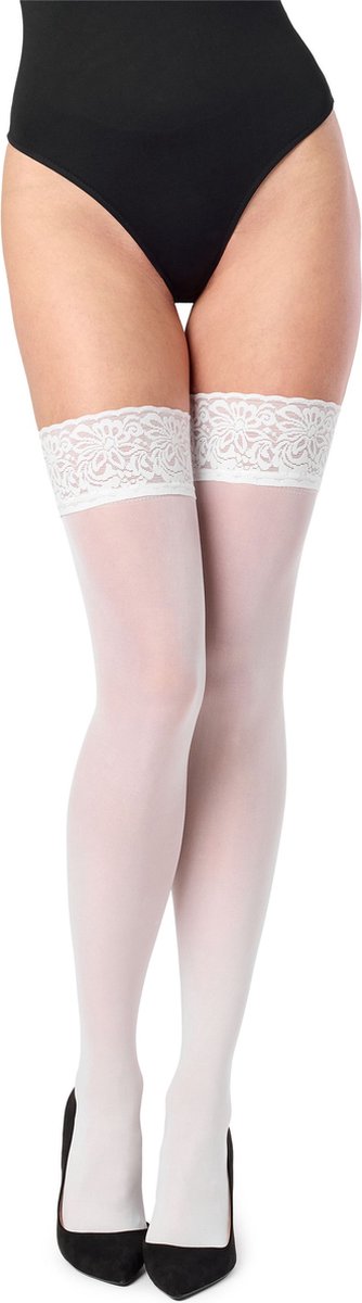 Merry Style MS-SS-J01 Dames Panty - 40 DEN -halsterloos - Polyamide - Wit - XS-S