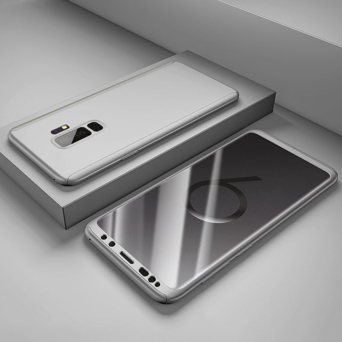360 bescherming harde hoes + gehard glas voor Samsung Galaxy S9 Geld
