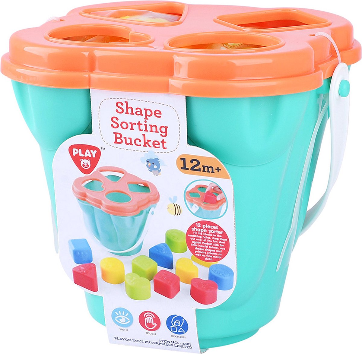 Playgo - Vormenstof sorteer emmer - jonotoys