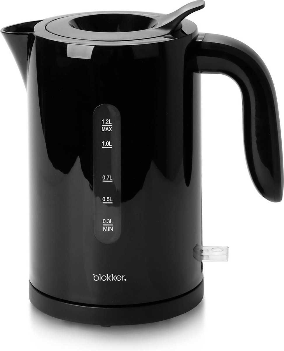 Blokker waterkoker BL-10117 zwart kunststof 1 2L