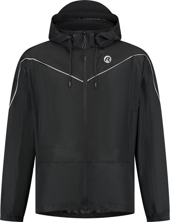 Rogelli Commuter Essential Fiets Regenjas Dames en Heren - Regenjack Waterdicht - Zwart - Maat XXL
