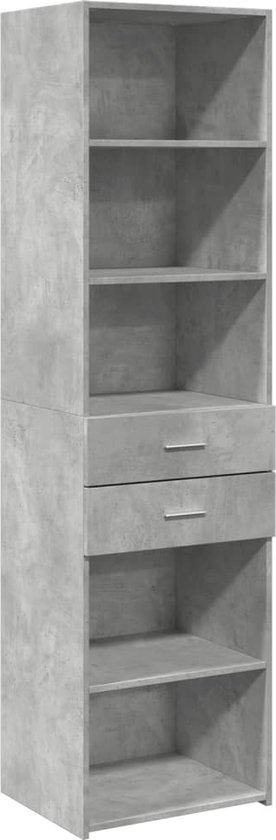 VidaXL Hoge kast 50x42,5x124 cm bewerkt hout wit